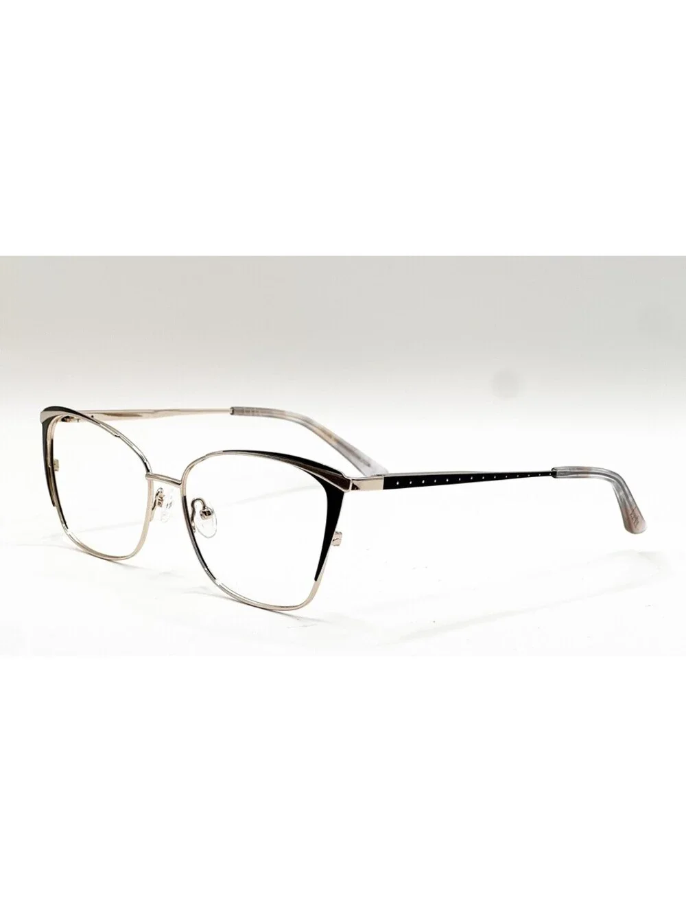 Nicole Miller Harman C01 Black Gold Cat Eye Authentic Eyeglass Frames 59-16-140